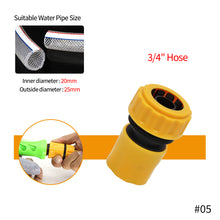 Load image into Gallery viewer, 1/2'' 3/4'' 5/8'' 1'' Gardening Accessories Outdoor Car Garden Hose Adapter Quick Connect Repair Tubing Connector Tap Connection Tube Fittings
