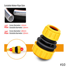 Load image into Gallery viewer, 1/2'' 3/4'' 5/8'' 1'' Gardening Accessories Outdoor Car Garden Hose Adapter Quick Connect Repair Tubing Connector Tap Connection Tube Fittings
