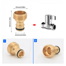 Load image into Gallery viewer, 1/2" 3/4“ Spray Nozzle Water Gun Brass High Pressure Direct Spray Quick Hose Connector Home Faucet Adapters Water Tap Adapter Garden Sprinkler
