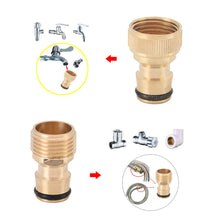 Load image into Gallery viewer, 1/2" 3/4“ Spray Nozzle Water Gun Brass High Pressure Direct Spray Quick Hose Connector Home Faucet Adapters Water Tap Adapter Garden Sprinkler
