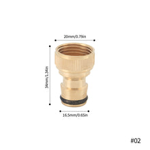 Load image into Gallery viewer, 1/2" 3/4“ Spray Nozzle Water Gun Brass High Pressure Direct Spray Quick Hose Connector Home Faucet Adapters Water Tap Adapter Garden Sprinkler
