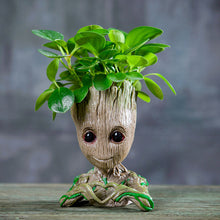 Load image into Gallery viewer, Baby Groot Cute Flower Pot Succulent Flowerpots Wholesale Plastic Figurines Decoration Pen Holder Toys Home Ornaments Garden

