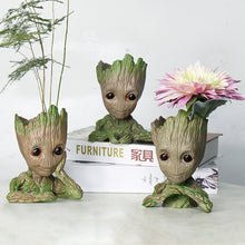 Load image into Gallery viewer, Baby Groot Cute Flower Pot Succulent Flowerpots Wholesale Plastic Figurines Decoration Pen Holder Toys Home Ornaments Garden

