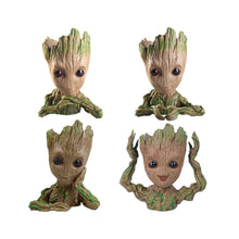 Load image into Gallery viewer, Baby Groot Cute Flower Pot Succulent Flowerpots Wholesale Plastic Figurines Decoration Pen Holder Toys Home Ornaments Garden
