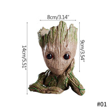 Load image into Gallery viewer, Baby Groot Cute Flower Pot Succulent Flowerpots Wholesale Plastic Figurines Decoration Pen Holder Toys Home Ornaments Garden
