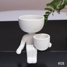 Load image into Gallery viewer, Creative Humanoid Ceramic Flower Pot Vase Plant Pot Ceramic Crafts Fleshy Flower Vase Home Decoration
