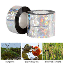 Load image into Gallery viewer, 50m/80m Anti Bird Tape Flashing Reflective Audible Bird Repellent Scare Tape Pigeons Crow Keep Away Double-sided Bird Repeller Ribbon
