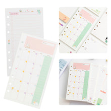 Load image into Gallery viewer, 45 Sheets Cute Cartoon A6 Notebook Paper Refill Spiral Binder Index Inside Pages Daily Diary Papers
