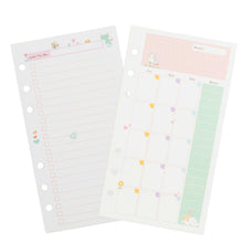 Load image into Gallery viewer, 45 Sheets Cute Cartoon A6 Notebook Paper Refill Spiral Binder Index Inside Pages Daily Diary Papers
