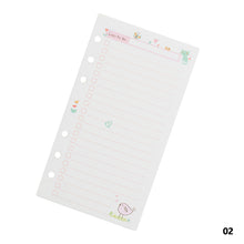 Load image into Gallery viewer, 45 Sheets Cute Cartoon A6 Notebook Paper Refill Spiral Binder Index Inside Pages Daily Diary Papers

