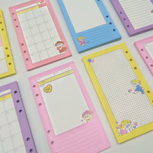 Load image into Gallery viewer, 45 Sheets Cute Cartoon A6 Notebook Paper Refill Spiral Binder Index Inside Pages Daily Diary Papers
