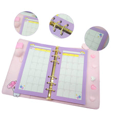 Load image into Gallery viewer, 45 Sheets Cute Cartoon A6 Notebook Paper Refill Spiral Binder Index Inside Pages Daily Diary Papers
