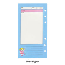 Load image into Gallery viewer, 45 Sheets Cute Cartoon A6 Notebook Paper Refill Spiral Binder Index Inside Pages Daily Diary Papers
