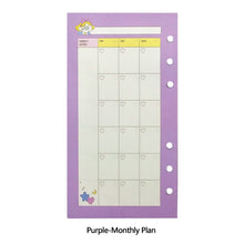 Load image into Gallery viewer, 45 Sheets Cute Cartoon A6 Notebook Paper Refill Spiral Binder Index Inside Pages Daily Diary Papers
