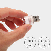 Load image into Gallery viewer, Mini USB Car LED Atmosphere Lights Decorative Lamp For Party Ambient Modeling Automotive Portable Plug Play Auto Interior Lights
