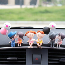 Load image into Gallery viewer, Cartoon Couples Action Figurines Car Interior Decoration Ornaments Anime Auto Interior Center Console Dashboard Decoration
