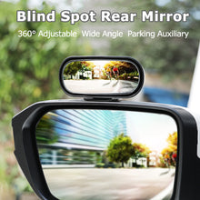 Load image into Gallery viewer, 360° Universal Adjustable Car Mirror Wide Angle Side Rear Mirrors Blind Spot Snap Way for Parking Auxiliary Rear View Mirror

