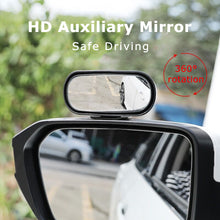 Load image into Gallery viewer, 360° Universal Adjustable Car Mirror Wide Angle Side Rear Mirrors Blind Spot Snap Way for Parking Auxiliary Rear View Mirror
