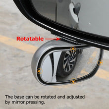 Load image into Gallery viewer, 360° Universal Adjustable Car Mirror Wide Angle Side Rear Mirrors Blind Spot Snap Way for Parking Auxiliary Rear View Mirror
