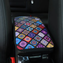 Load image into Gallery viewer, Ethnic Style Print PU Leather Car Armrest Mat Center Console Arm Rest Protection Cushion Auto Armrests Storage Box Cover Pad
