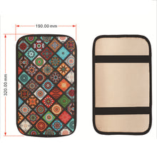 Load image into Gallery viewer, Ethnic Style Print PU Leather Car Armrest Mat Center Console Arm Rest Protection Cushion Auto Armrests Storage Box Cover Pad
