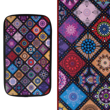 Load image into Gallery viewer, Ethnic Style Print PU Leather Car Armrest Mat Center Console Arm Rest Protection Cushion Auto Armrests Storage Box Cover Pad
