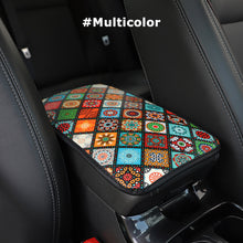 Load image into Gallery viewer, Ethnic Style Print PU Leather Car Armrest Mat Center Console Arm Rest Protection Cushion Auto Armrests Storage Box Cover Pad

