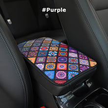 Load image into Gallery viewer, Ethnic Style Print PU Leather Car Armrest Mat Center Console Arm Rest Protection Cushion Auto Armrests Storage Box Cover Pad
