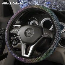 Load image into Gallery viewer, 37-38cm Colorful Sparkling Car Rhinestones Steering Wheel Cover With Crystal Diamond Car Interior Accessories Car-styling
