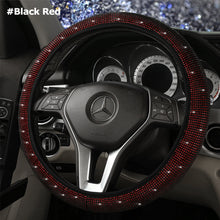 Load image into Gallery viewer, 37-38cm Colorful Sparkling Car Rhinestones Steering Wheel Cover With Crystal Diamond Car Interior Accessories Car-styling
