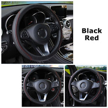 Load image into Gallery viewer, Universal Steering Wheel Cover Braid On The Steering Wheel Cover Cubre Anti-Slip Leather Auto Car Wheel Cover Car Accessories
