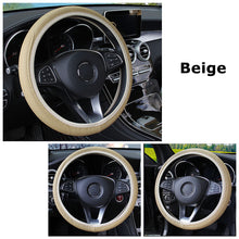 Load image into Gallery viewer, Universal Steering Wheel Cover Braid On The Steering Wheel Cover Cubre Anti-Slip Leather Auto Car Wheel Cover Car Accessories
