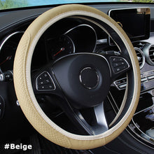 Load image into Gallery viewer, Universal Steering Wheel Cover Braid On The Steering Wheel Cover Cubre Anti-Slip Leather Auto Car Wheel Cover Car Accessories
