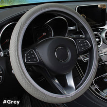 Load image into Gallery viewer, Universal Steering Wheel Cover Braid On The Steering Wheel Cover Cubre Anti-Slip Leather Auto Car Wheel Cover Car Accessories
