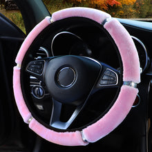 Load image into Gallery viewer, 37-38cm Diameter Universal Soft Plush Rhinestone Car Steering Wheel Cover Interior Accessories Steering-Cover Car-styling
