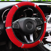 Load image into Gallery viewer, 37-38cm Diameter Universal Soft Plush Rhinestone Car Steering Wheel Cover Interior Accessories Steering-Cover Car-styling
