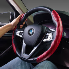 Load image into Gallery viewer, 2 Halves Car Steering Wheel Cover Carbon Fiber Look Steering Wheel Booster Cover Universal Anti-skid Auto Interior Accessories
