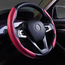 Load image into Gallery viewer, 2 Halves Car Steering Wheel Cover Carbon Fiber Look Steering Wheel Booster Cover Universal Anti-skid Auto Interior Accessories
