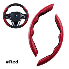Load image into Gallery viewer, 2 Halves Car Steering Wheel Cover Carbon Fiber Look Steering Wheel Booster Cover Universal Anti-skid Auto Interior Accessories
