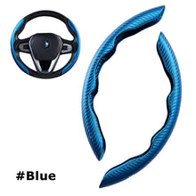 Load image into Gallery viewer, 2 Halves Car Steering Wheel Cover Carbon Fiber Look Steering Wheel Booster Cover Universal Anti-skid Auto Interior Accessories
