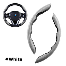 Load image into Gallery viewer, 2 Halves Car Steering Wheel Cover Carbon Fiber Look Steering Wheel Booster Cover Universal Anti-skid Auto Interior Accessories
