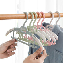Load image into Gallery viewer, 5pcs/set Kids Anti-slip Clothes Hanger Adjustable Children Flexible Clothing Rack Baby Clothes Rack Coat Sweater Hoodie Hanger Organizer
