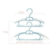 Load image into Gallery viewer, 5pcs/set Kids Anti-slip Clothes Hanger Adjustable Children Flexible Clothing Rack Baby Clothes Rack Coat Sweater Hoodie Hanger Organizer
