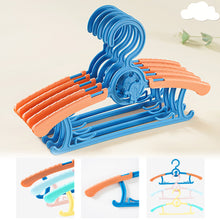 Load image into Gallery viewer, 5pcs/set Kids Cartoon Anti-slip Clothes Hanger Adjustable Children Flexible Clothing Rack Baby Clothes Rack Coat Sweater Hoodie Hanger Organizer
