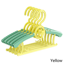Load image into Gallery viewer, 5pcs/set Kids Cartoon Anti-slip Clothes Hanger Adjustable Children Flexible Clothing Rack Baby Clothes Rack Coat Sweater Hoodie Hanger Organizer

