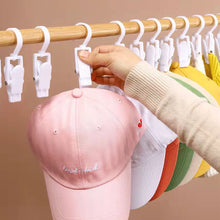 Load image into Gallery viewer, 5pcs Antislip Hat Hanger Clips Windproof Caps Underwear Towel Socks Clips Closet Hats Organizer Bed Sheet Clips
