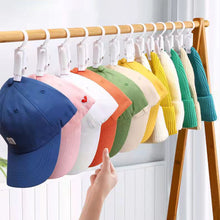 Load image into Gallery viewer, 5pcs Antislip Hat Hanger Clips Windproof Caps Underwear Towel Socks Clips Closet Hats Organizer Bed Sheet Clips
