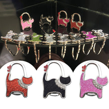 Load image into Gallery viewer, Portable Folding Handbag Hook Holder Purse Hanger Table Edge Hanging Hooks for Handbag Decoration Students Bag Organizer
