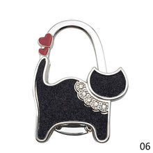 Load image into Gallery viewer, Portable Folding Handbag Hook Holder Purse Hanger Table Edge Hanging Hooks for Handbag Decoration Students Bag Organizer
