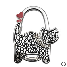 Load image into Gallery viewer, Portable Folding Handbag Hook Holder Purse Hanger Table Edge Hanging Hooks for Handbag Decoration Students Bag Organizer
